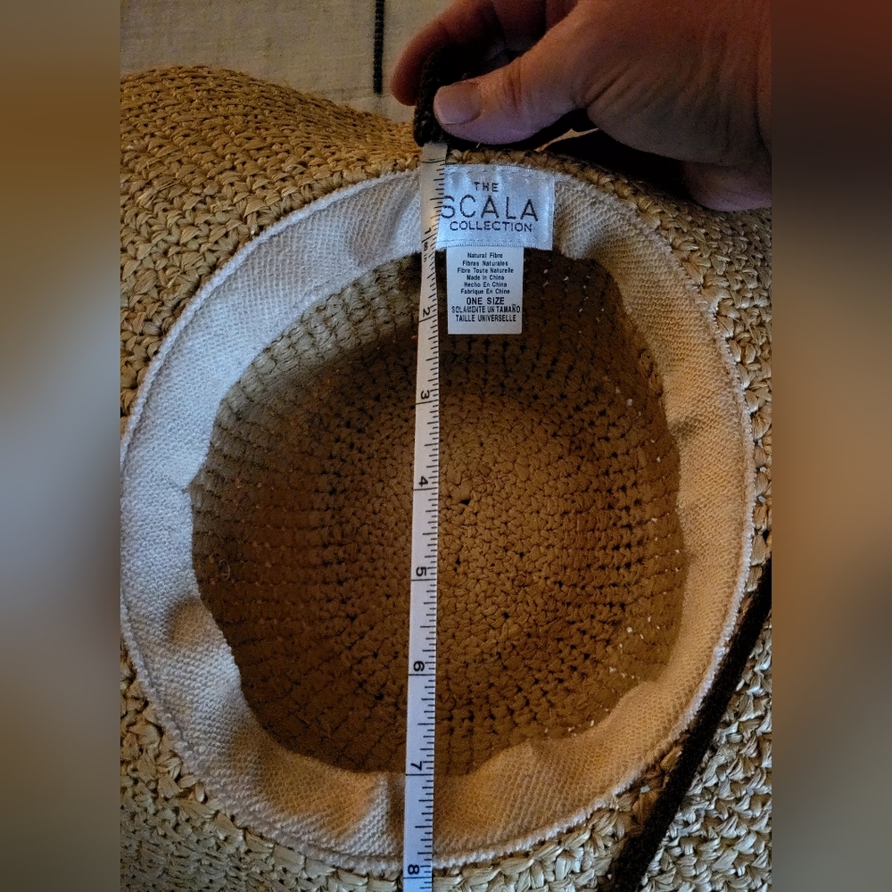 Scala Big Brim Natural Rafia Hat - Picture 7 of 11
